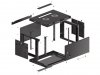 Lanberg Szafa wisząca 19 6U 600x450 WF01-6406-00B czarna